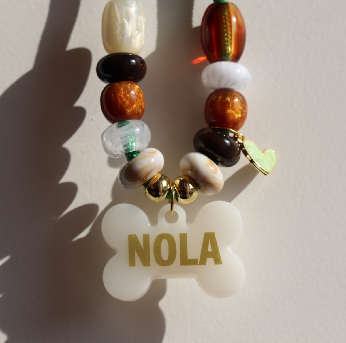 Hondenketting met Kralen inclusief Penning - Heart of nature