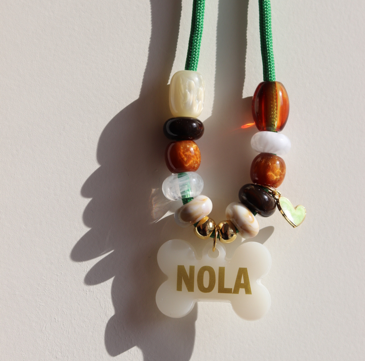 Hondenketting met Kralen inclusief Penning - Heart of nature
