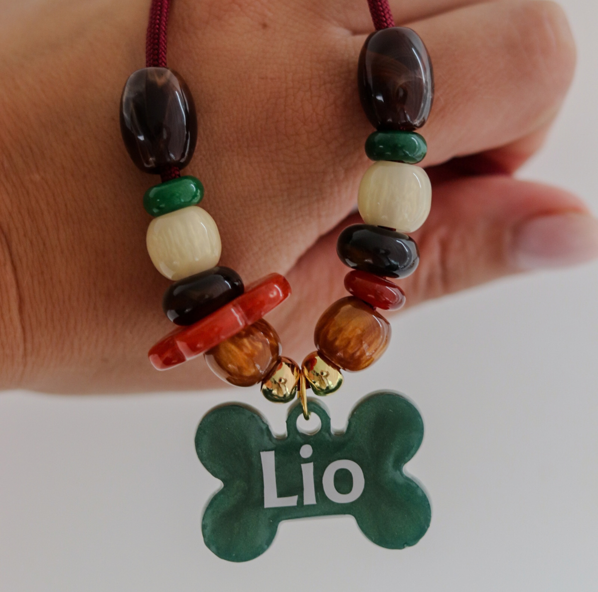 Hondenketting met Kralen - Forest Spice