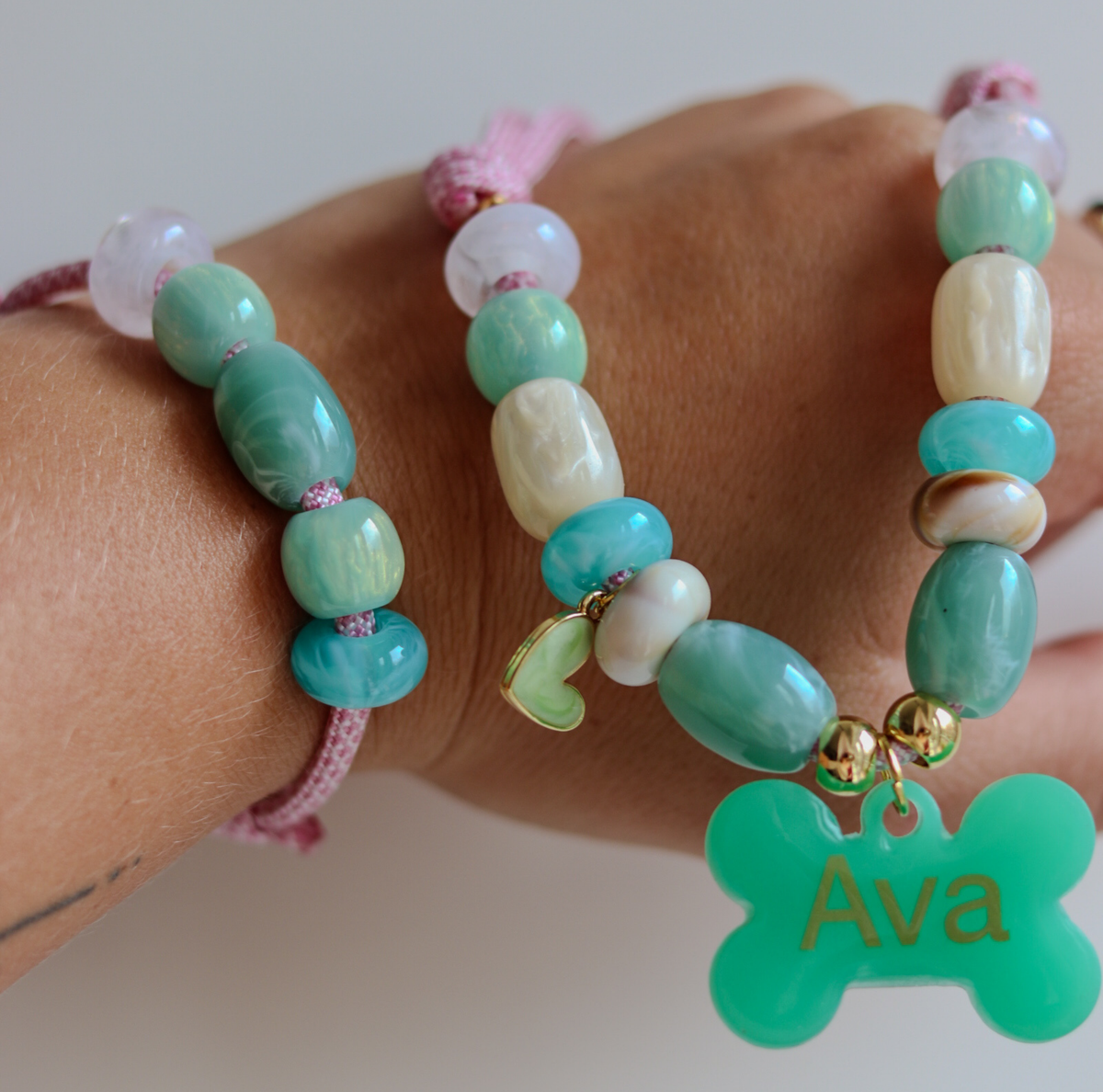 Honden en kattenketting Blossom met bijpassend armbandje