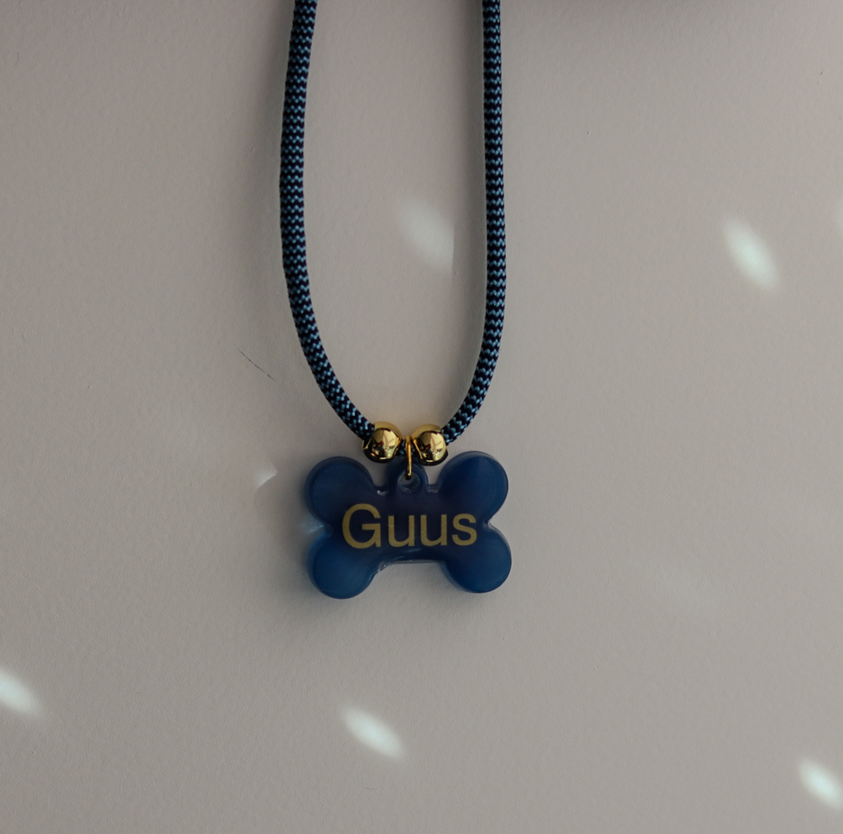  gepersonaliseerde 'Midnight' naamketting met hanger en mooi touw