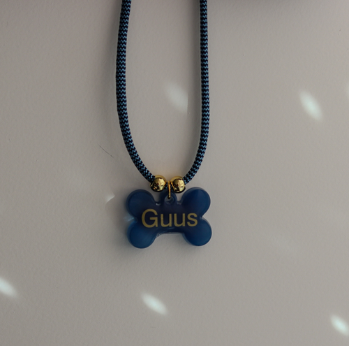  gepersonaliseerde 'Midnight' naamketting met hanger en mooi touw